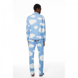 clouds 1116 blue silk