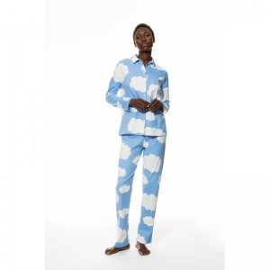clouds 1116 blue silk