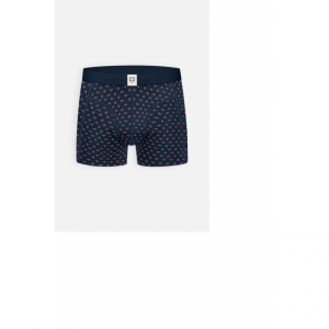 navy paisly blauw
